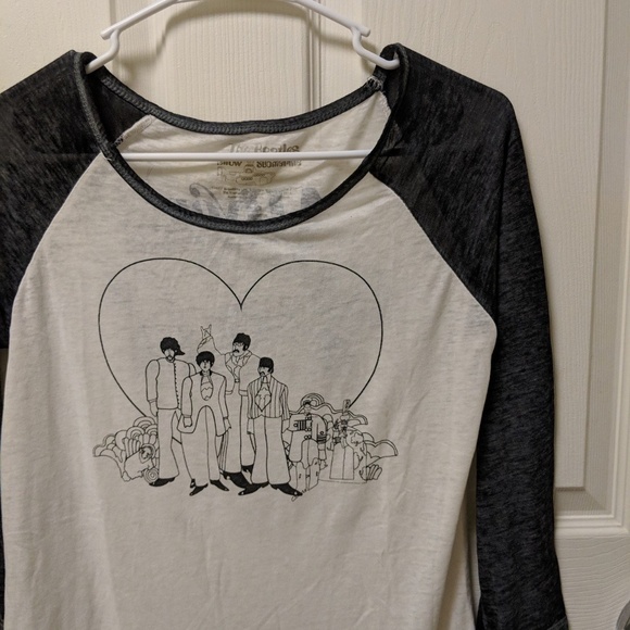 Tops - Beatles Baseball Tee Quarter Sleeve John Lennon